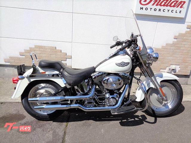 white harley fatboy