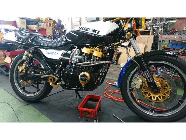 GSX400F オイルフィルター交換（富岡輪店の作業実績 2021/04/28