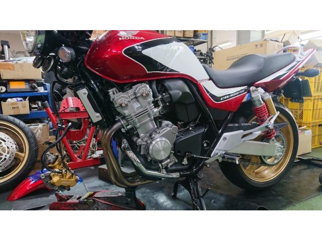 ホンダ CB400SF フロントフォークダストシール交換（富岡輪店の作業