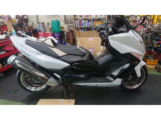 ヤマハ TMAX500 車検整備 Rタイヤ交換（富岡輪店の作業実績 2021/06/13）｜バイクの整備・メンテナンス・修理なら【グーバイク】