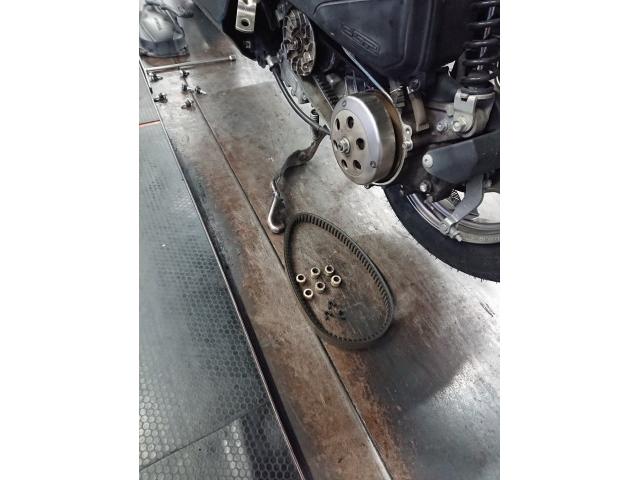 ホンダ・タクトベーシックのドライブベルト交換状況