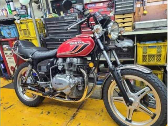 CB250T カミカゼパーツ取り付け 東京都荒川区 旧車二輪専門店BANBAN 