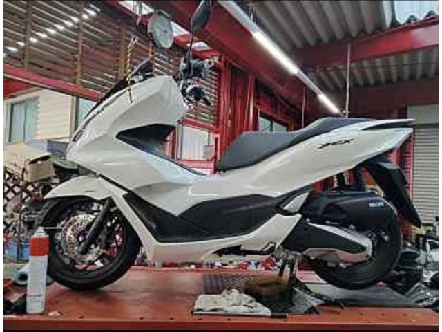 PCX125（JK05）初回点検とオイル交換（株式会社 ミヤコオートの作業 