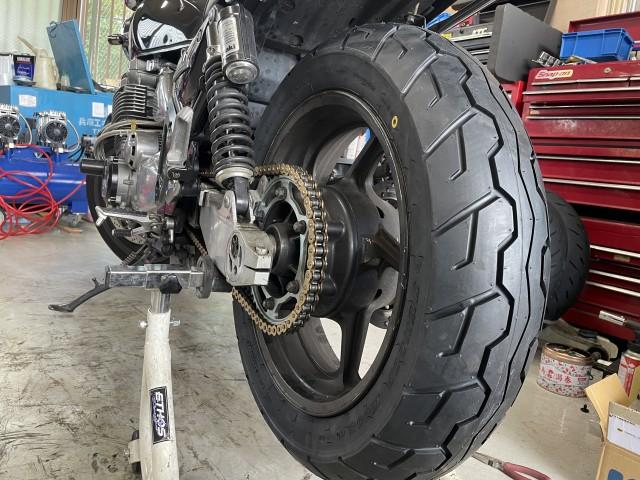 ゼファー1100 持ち込み タイヤ交換