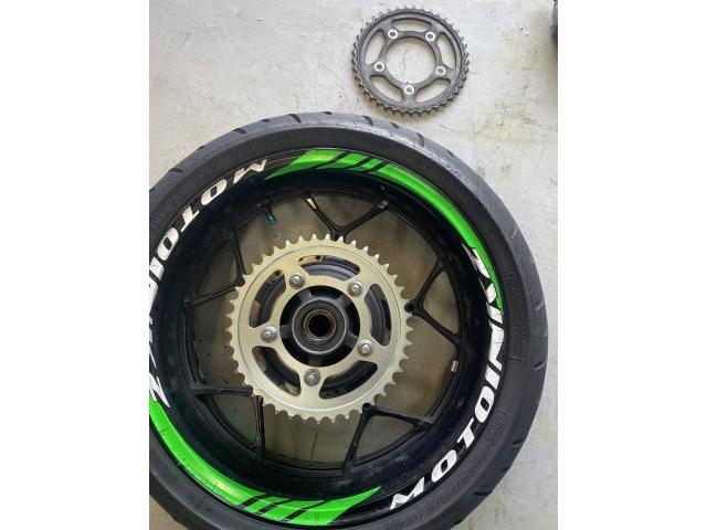 カワサキ ZZR1400 ZXT40A チェーン交換 リアスプロケット交換