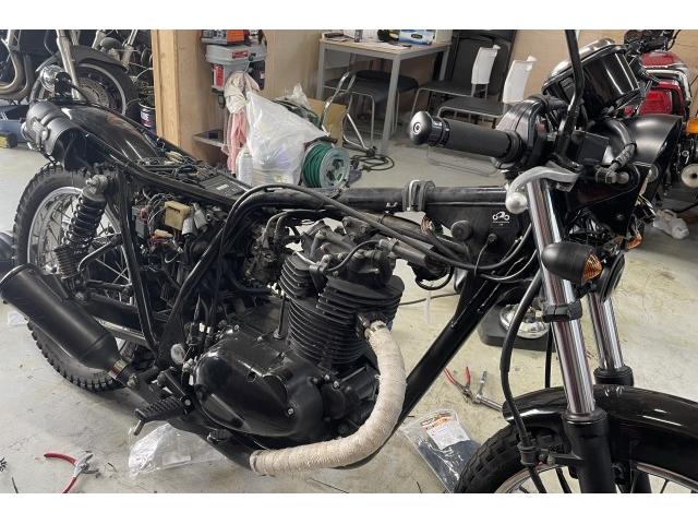 カワサキ 250TR BJ250F 納車点検整備 フロントタイヤ交換 チューブ交換 ETC取り付け マフラー交換