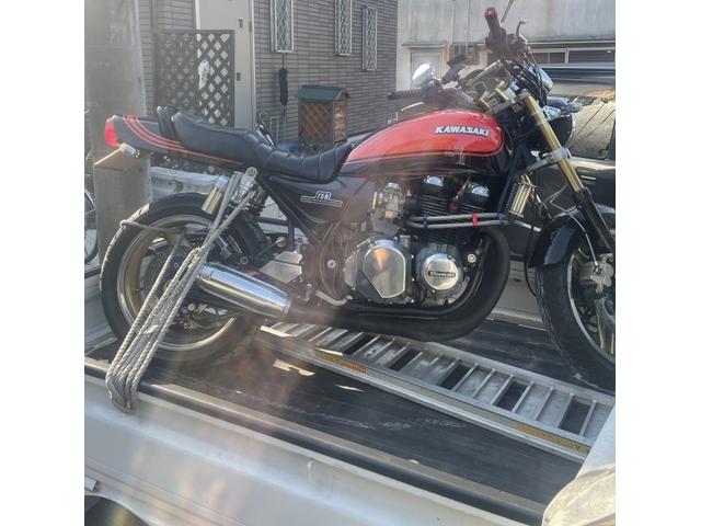 カワサキ ゼファー750 タイヤパンク修理
