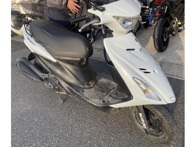 スズキ アドレスV125S CF4MA ブレーキレバー交換 ヘッドライト球交換