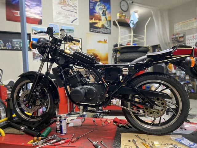 RZ250レストア作業 最終組み立て工程