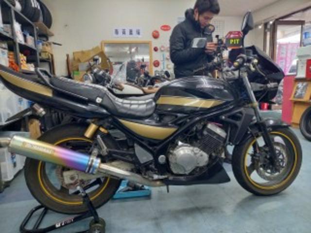 カワサキ/バリオスのチェーン交換【福岡市城南区】（バイクショップ