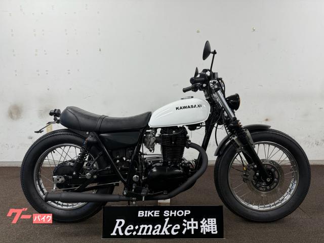 カワサキ ２５０ＴＲ　　ＢＪ２５０Ｆ　　２００２年モデル　社外マフラー　フェンダーレス　ヘッドライト　ウィンカー　ホワイトメタリック