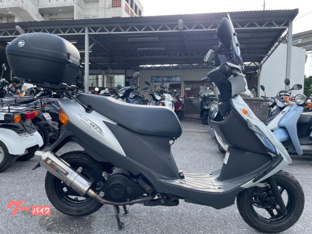 アドレスＶ１２５Ｇ　ＣＦ４６Ａ型　ヨシムラマフラー　スクリーン　サイドバイザー　リアボックス　整備　保証　自賠責保険