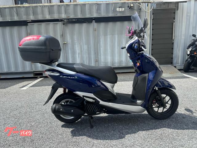 リード１２５　中古車　２０１８年モデル　エグザルテッドブルーメタリック　純正アラーム　リアボックス　社外スクリーン　スペアキー付