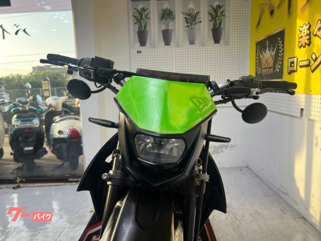 カワサキ DトラッカーX（LX250V）社外マフラー メーカー不明 2009年車