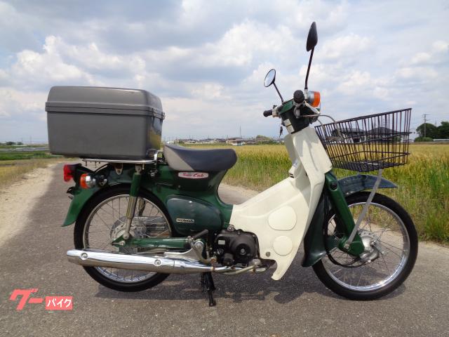 スーパーカブ５０　ＡＡ０１　ＦＩ　２００８年モデル　前カゴ　後ＢＯＸ　深緑