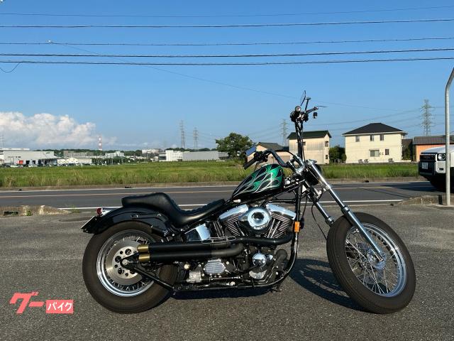 ハーレーダビッドソン タンク キャブ車 グリーン フレイムス スポーツスター用 HARLEY－DAVIDSON FLSTF ファットボーイ改 ZDC