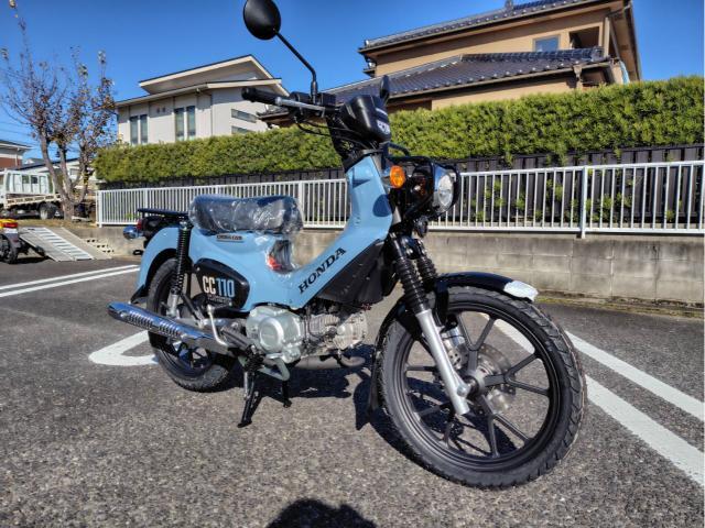 ホンダ クロスカブ110 ボニーブルー 17インチセミブロックタイヤ