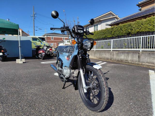 ホンダ クロスカブ110 ボニーブルー 17インチセミブロックタイヤ
