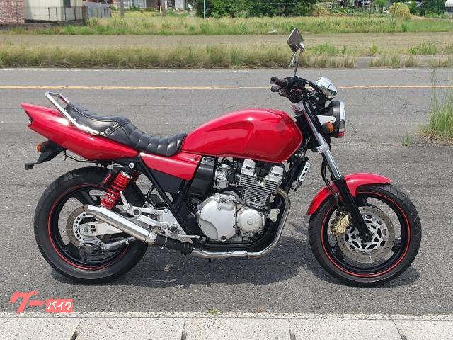 ＸＪＲ４００Ｒ　４ＨＭ後期　社外サイレンサー　タックロールシート　社外リアサス　ハンドル　ピュアレッド