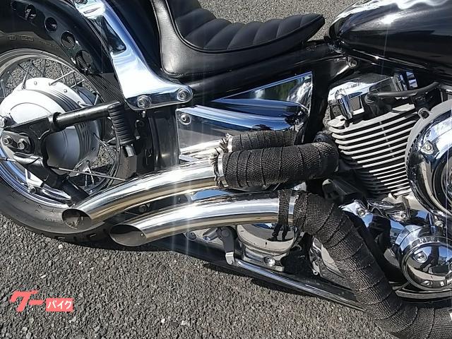 ヤマハ ドラッグスター400 ベントマフラー トリプルツリー