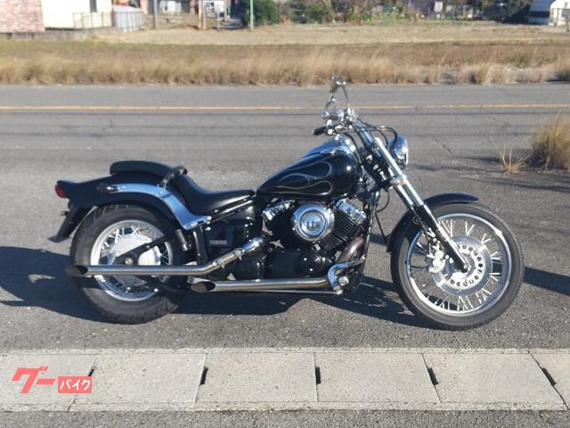 ドラッグスター４００　４ＴＲ　スラッシュカットマフラー　ハンドル改　ファイヤータンク　ウインカー　ブラック