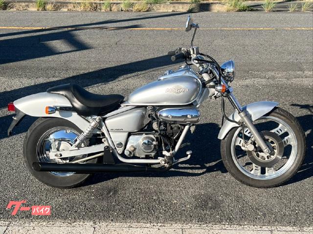 MAGNA FIFTY 4サイクル キャブ車 スラッシュカットマフラー バッテリー新品 シルバー