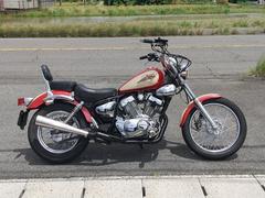 ヤマハ　ＸＶ２５０ビラーゴＳ　３ＤＭ　スパートラップマフラー　バックレスト付き　左右レバー新品　純正カラー