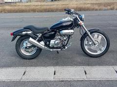 ホンダ　ＭＡＧＮＡ　ＦＩＦＴＹ　リトルアメリカン　ハンドル改　純正ノーマルマフラー　４サイクル　キャブ車　ブラック