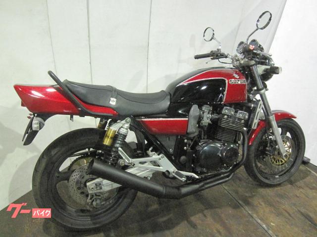 スズキ GSX400インパルス 赤黒 ショート管 新品バッテリー
