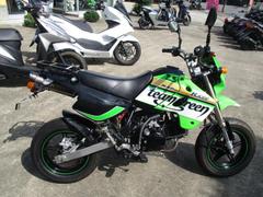 カワサキ　ＫＳＲ１１０　２００７年モデル　センターアップマフラー　ＳＰ武川メーター