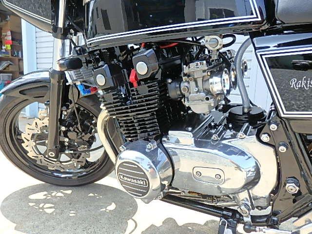 カワサキ Z500FX エンジン&フレーム&ステム&書類付 カワサキ Z500FX フルカスタム レストア車両 社外部品多数