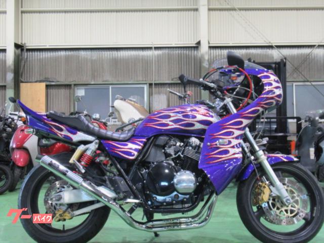 ＣＢ４００Ｓｕｐｅｒ　Ｆｏｕｒ　ＶＴＥＣ　フル公認　オールドカフェスタイル　社外マフラー　ファイヤーパターン