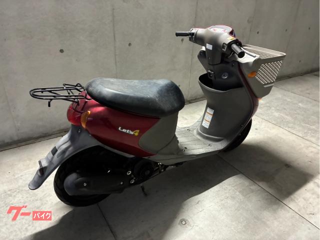 スズキ レッツ4バスケット 4ST インジェクション 赤色 バッテリー 