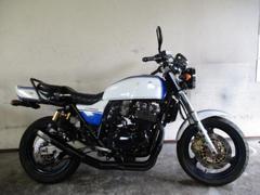 スズキ　ＧＳＸ４００インパルスー２　ＧＫ７ＣＡ型　白青　ハンドル　マフラー　シート　サス　フェンレス　灯火類他　バッテリー等新品付き