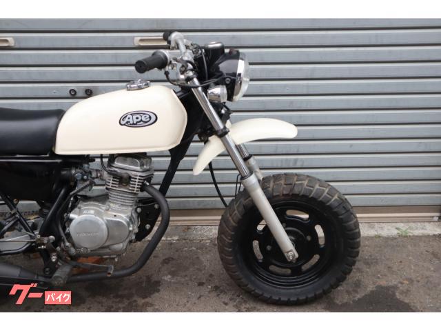 ホンダ Ape ハンドル ほぼノーマル キャブ車 ホワイト