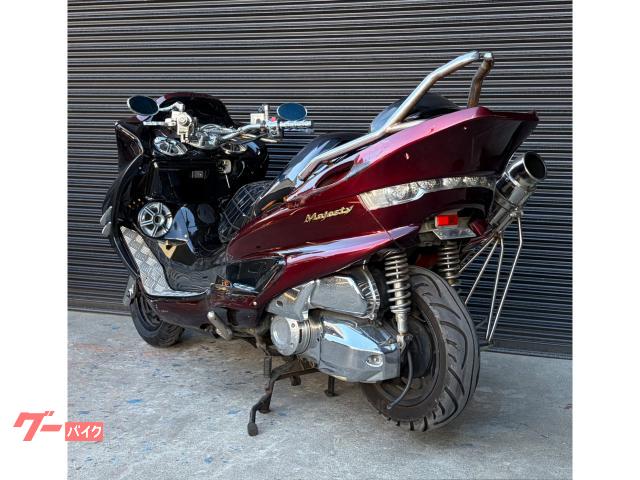 YAMAHA マジェスティ　希少マフラー4発スピーカー LED付き ヤマハ マジェスティC フルカスタム 改マフラー 4連スピーカー