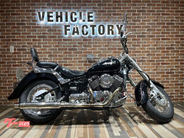 ドラッグスター４００クラシック　新品前後タイヤ・カスタムマフラー・キャリア付きシーシーバー・車検付