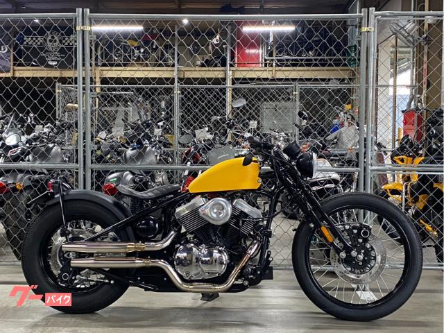 ハードテイル　サンダー２５０カスタム　マットイエロー　フロント２１インチホイール　ダイヤカットシート　アンダーミラー
