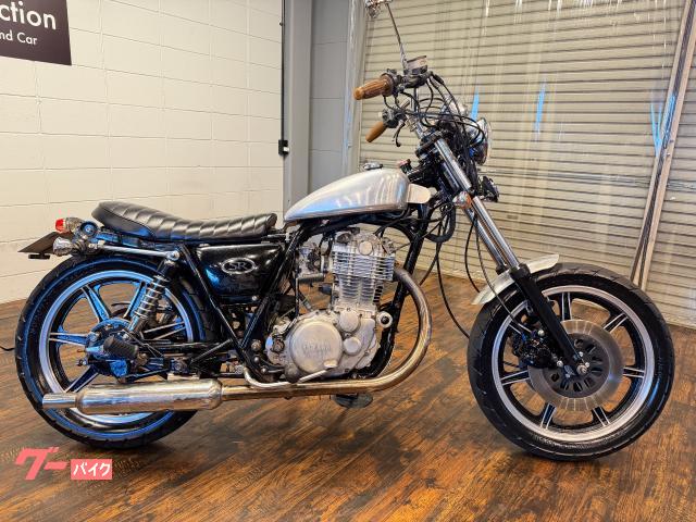 sr　sr400 かちあげマフラー　1jr チョッパー　ボバー ヤマハ SR400 製作車両 ボバーカスタム かち上げトランペット