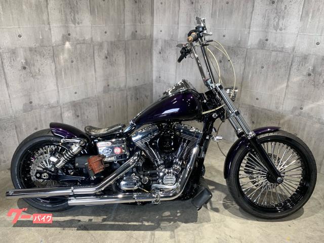 ＦＸＤＬ　ローライダー　ＴＣ９６　前後ファットスポークホイール　アップハンドル　バンス＆ハインズＳＯ　Ｓ＆Ｓエアクリ　サイドナンバ