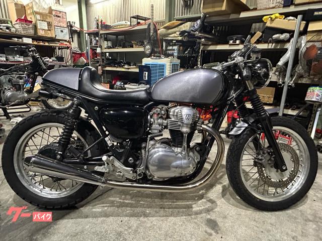 Ｗ６５０　フルカスタム　カフェレーサー　セパハン　ＣＲキャブ　バックステップ　シングルシート　メガホンマフラー　一体型ウインカー