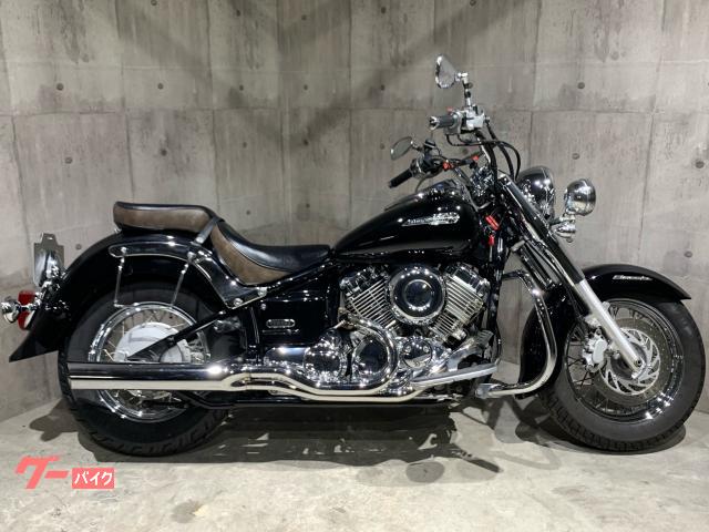 ドラッグスター４００クラシック　スラッシュカットマフラー　ＬＥＤヘッドライト＆フォグランプ　サイドバッグ　ＥＴＣ２．０　ＵＳＢ２口