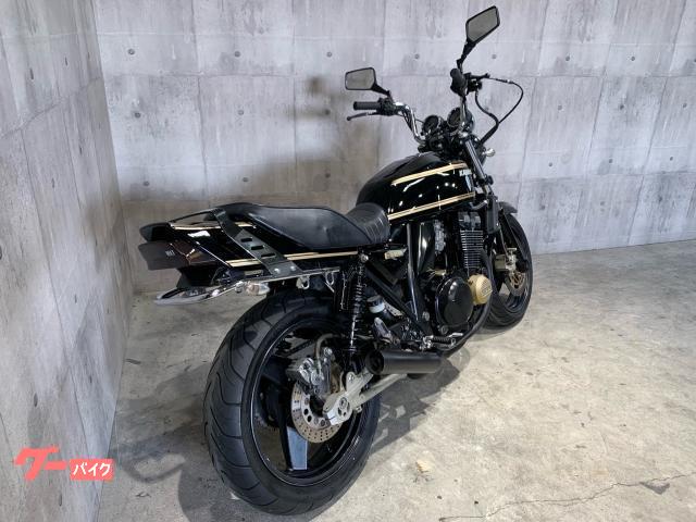 バイク ヘッドライト 汎用 レトロな黒X-メンシェイプ イエローカワサキ他 カワサキ ZRX400－II ブラックショート管 アップハンドル