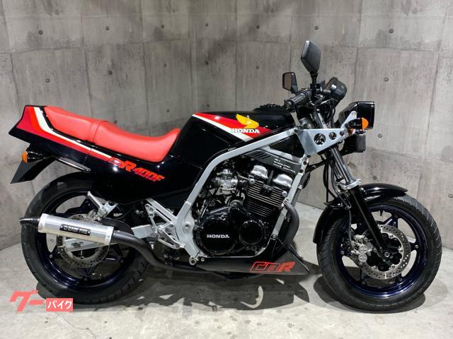 ホンダ CBR400F バックファイヤーマフラー 角型ミラー レブ