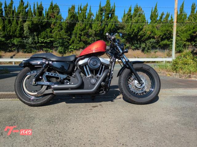 ＸＬ１２００Ｘ　フォーティエイト　バンスマフラー　サイドナンバー　タンクリフトアップ　ドラッグバー　二人乗り登録