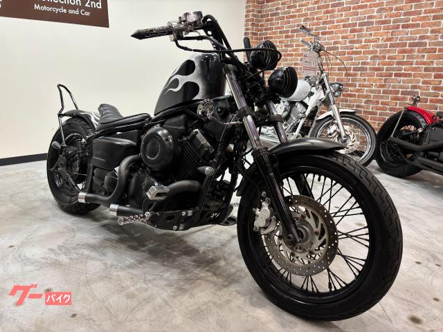 ドラスタ400タンク ブラック フレイムス ドラッグスター400 バイク用