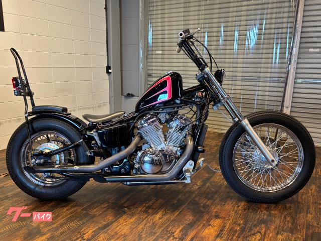 スティード400 スラッシュマフラー アメリカンバイク チョッパー ホンダ スティード400 チョッパーフルカスタム スラッシュ