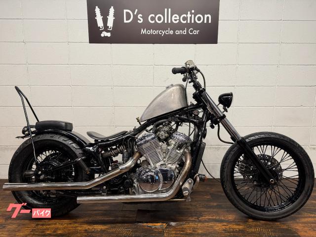 スティード４００　チョッパーカスタム　エイジングタンク　フラットシート　フェンダー　シーシーバー　小型スイッチ化　２人乗り
