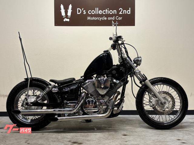 ドラッグスター２５０　フリスコチョッパーカスタム　スラッシュカットマフラー　スポタン　サイドナンバー　アタックバー　シーシーバー