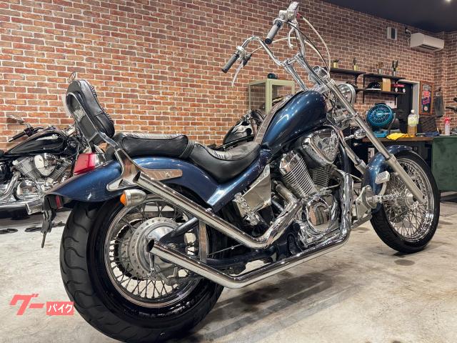 ホンダ スティード400 チョッパーカスタム トランペットマフラー